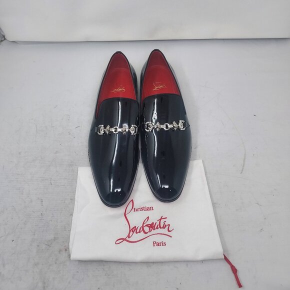 Christian Louboutin Black Equiswing Patent Bit Mens Loafer